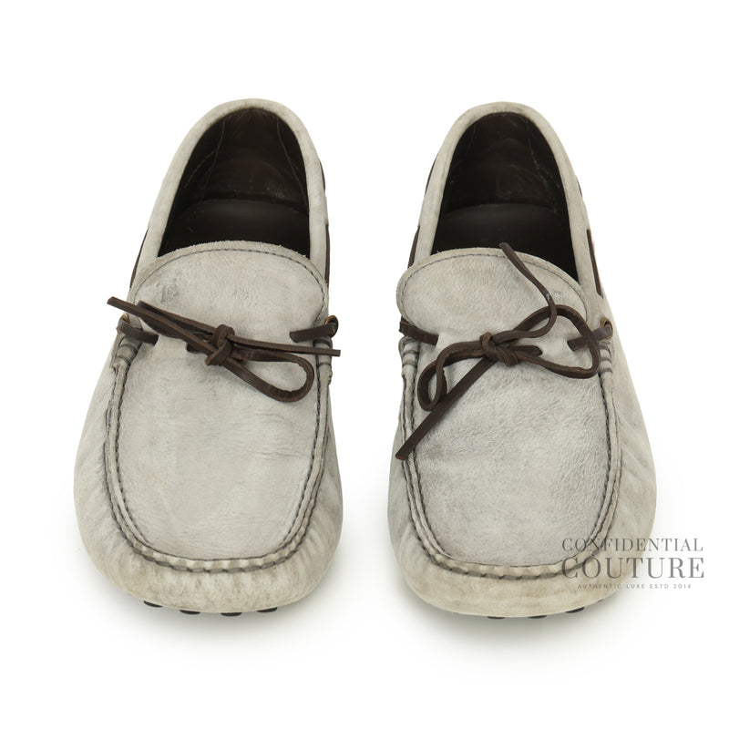 Pre-Loved Tod's Gommino Rust Suede Loafers – UK 9 Front View
