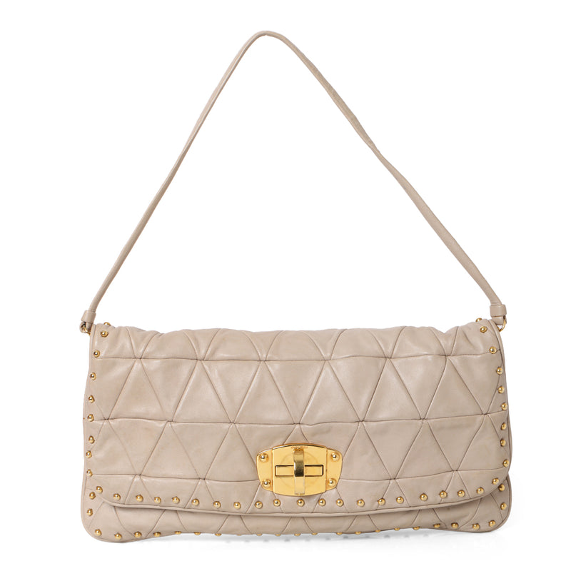 Miu Miu Baby Pink Leather Clutch