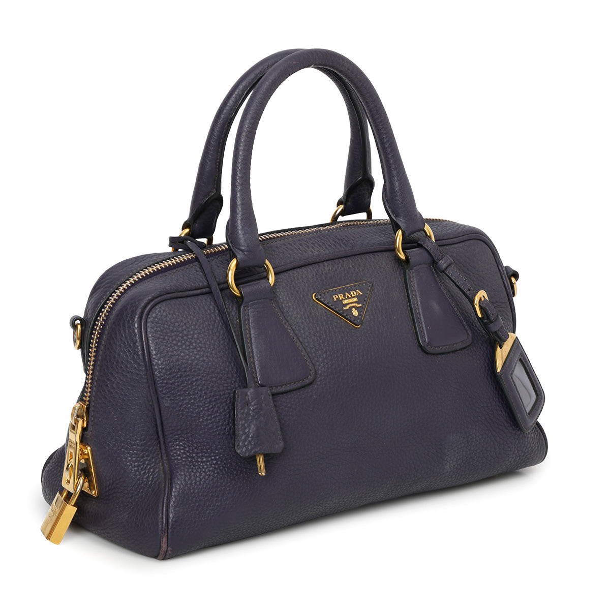 Purple Convertible Bauletto Bag Vitello Daino Medium