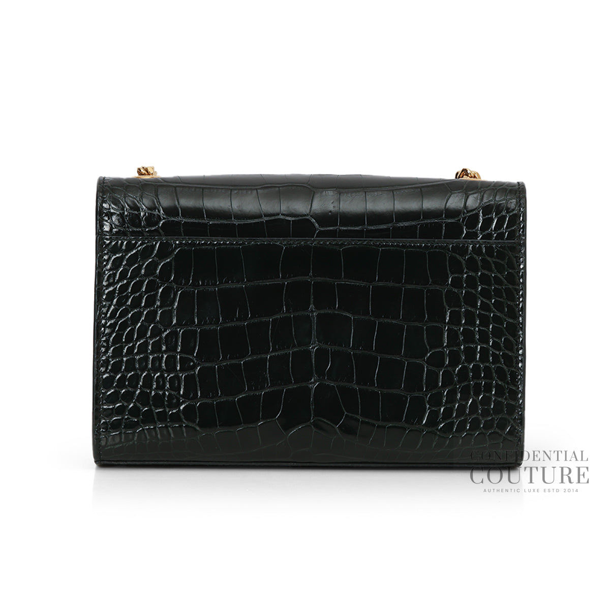 Saint Laurent Kate Black Alligator Mississippiensis Bag