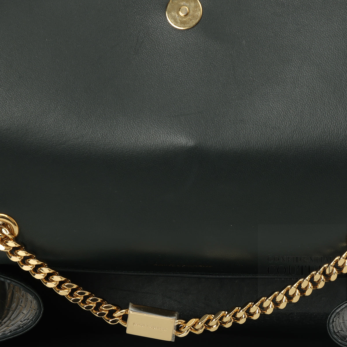 Saint Laurent Kate Black Alligator Mississippiensis Bag