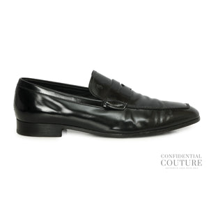 Stamped Monogram Leather Loafers Size: UK 9