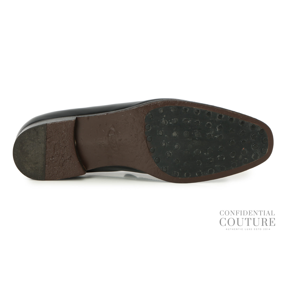 Stamped Monogram Leather Loafers Size: UK 9