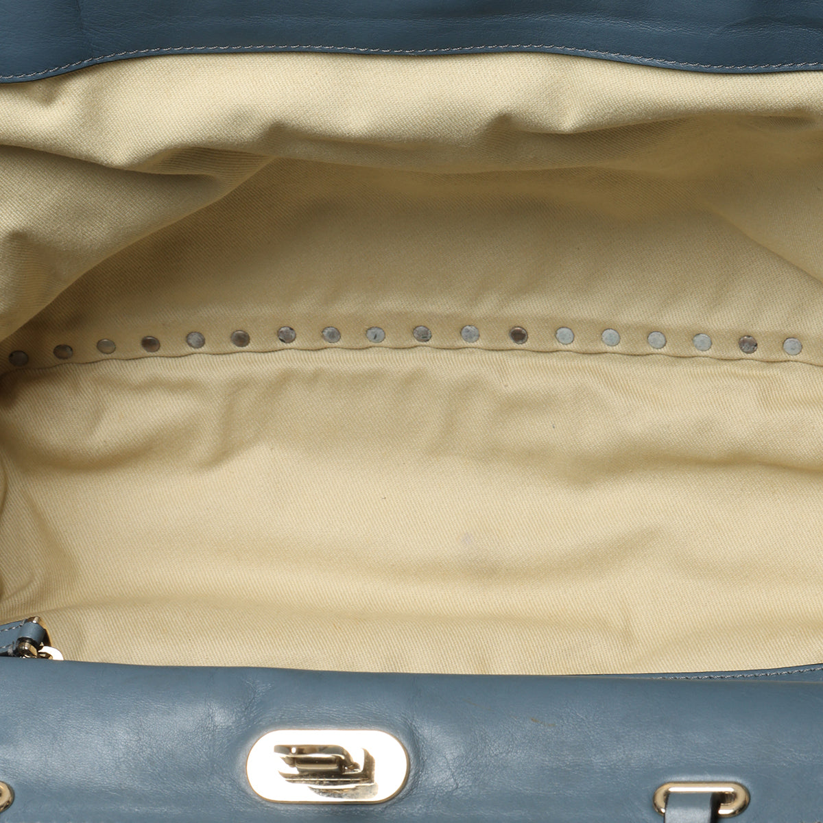 Blue Rock-studded tote bag