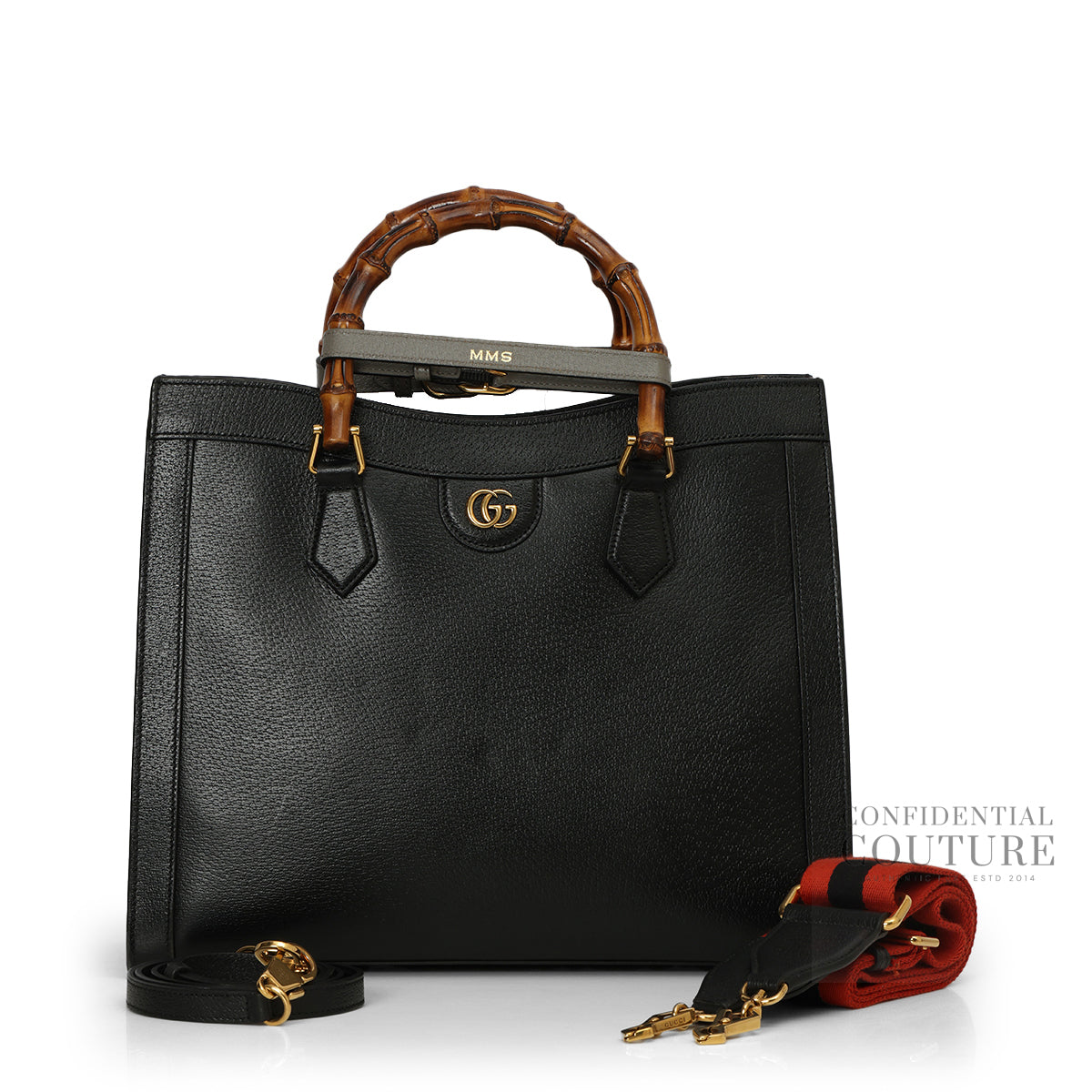 Diana Black Large Leather Tote Bag