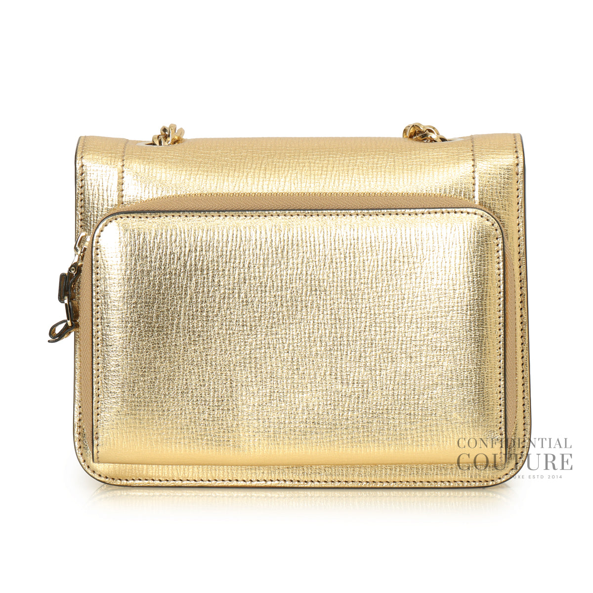 Vara Bow Metallic Leather Bag