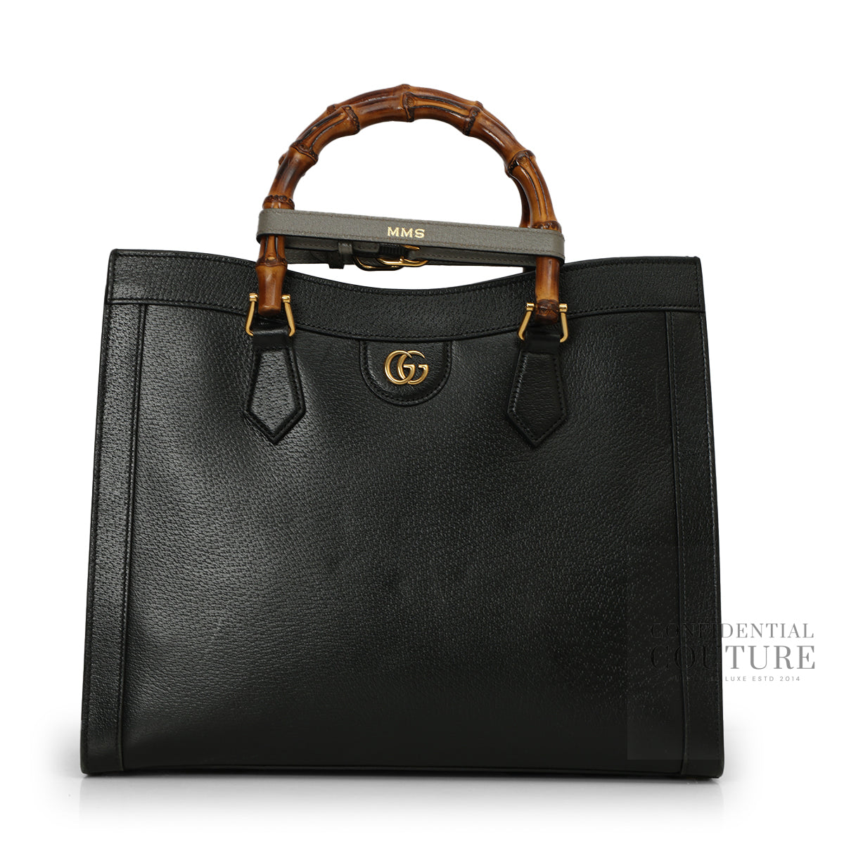 Diana Black Large Leather Tote Bag
