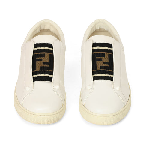 Slip On FF Logo Leather Sneaker