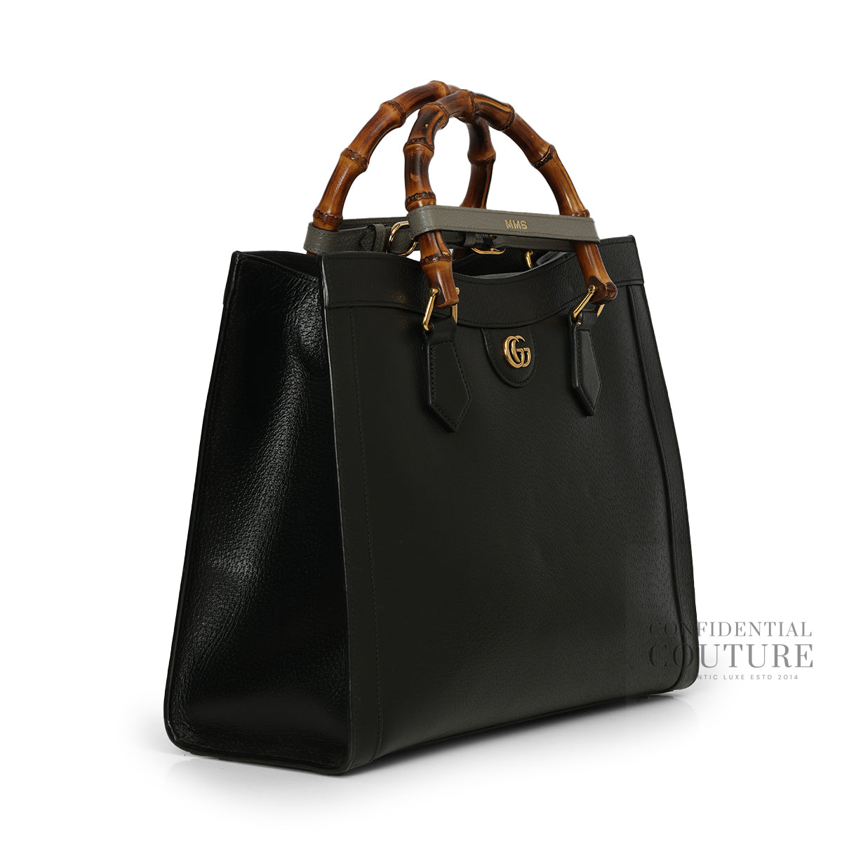 Diana Black Large Leather Tote Bag