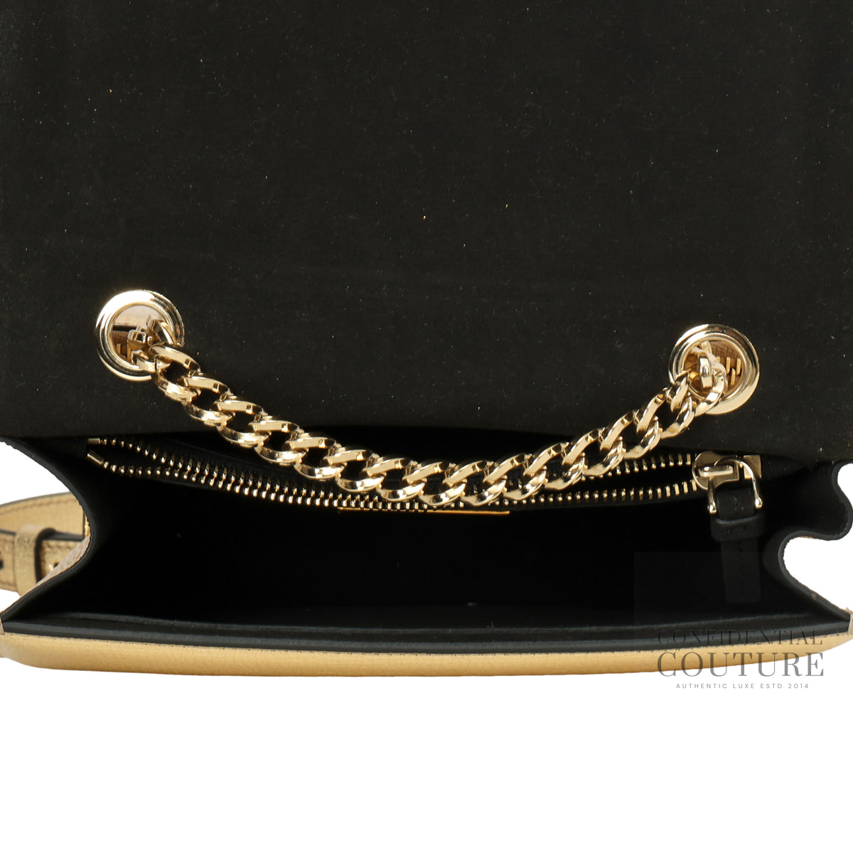 Vara Bow Metallic Leather Bag