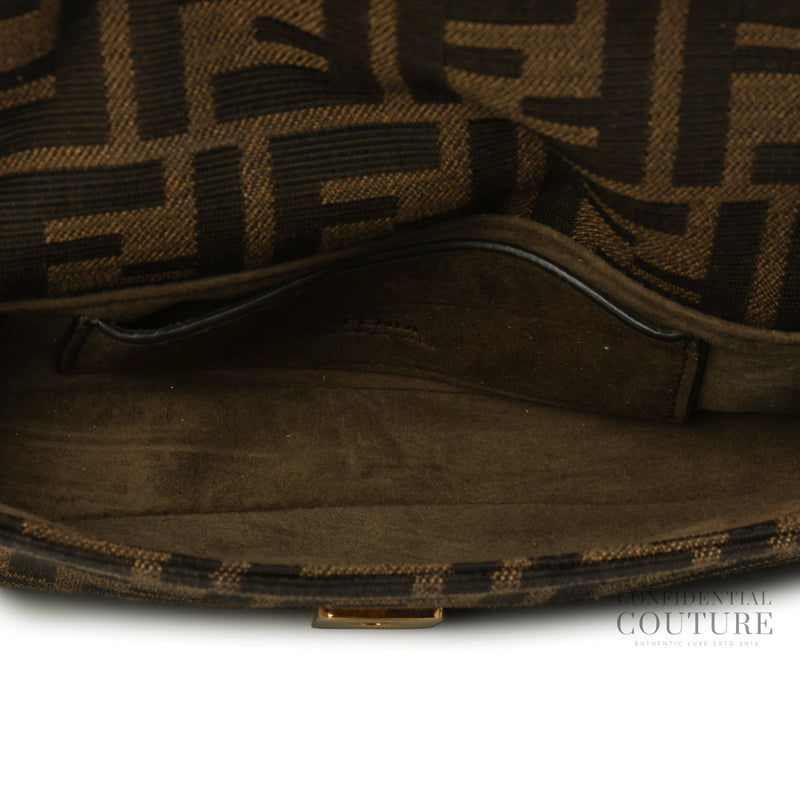 Brown FF Logo Phone Pouch