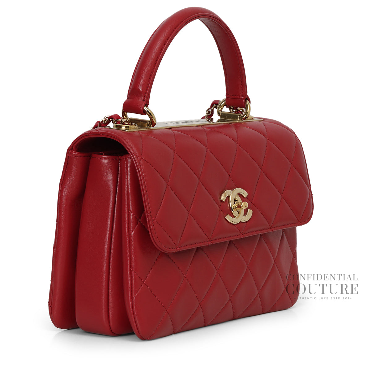 Raspberry Pink Trendy CC Small Top Handle Bag