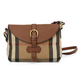 Brown Alchester Check Canvas Crossbody Bag
