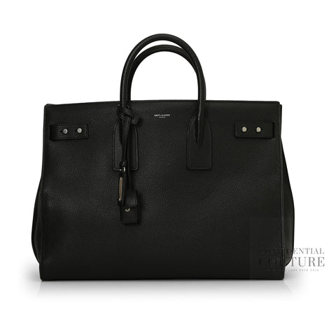 Black Leather Classic Large Sac de Jour Bag