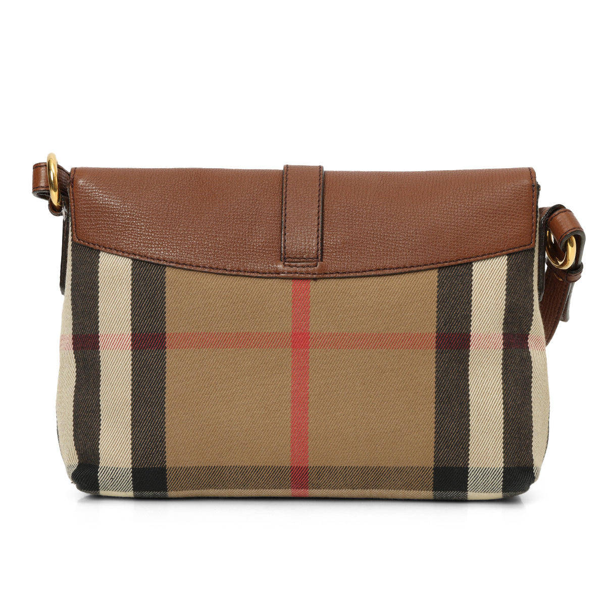 Brown Alchester Check Canvas Crossbody Bag