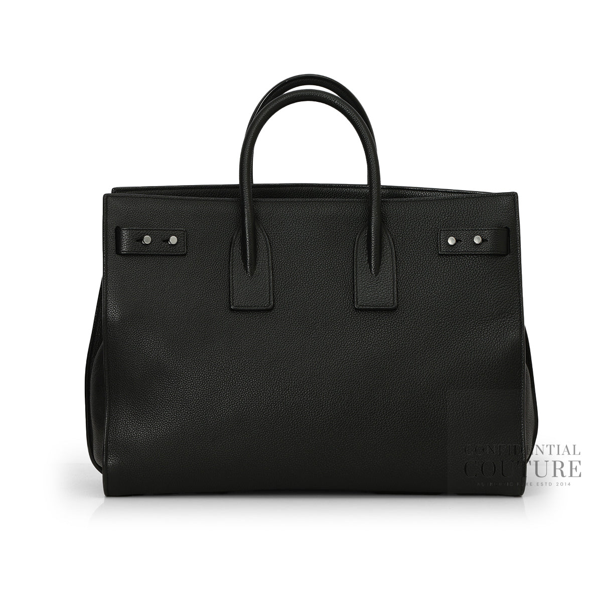 Black Leather Classic Large Sac de Jour Bag