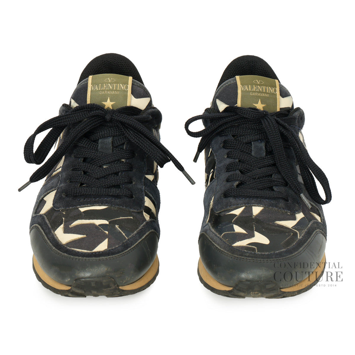 Blue Leather and Suede Rockrunner Trainer Sneakers | EU 40