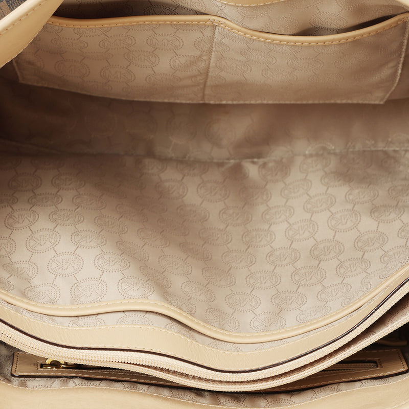 Brown Checkered Pattern Tote Bag