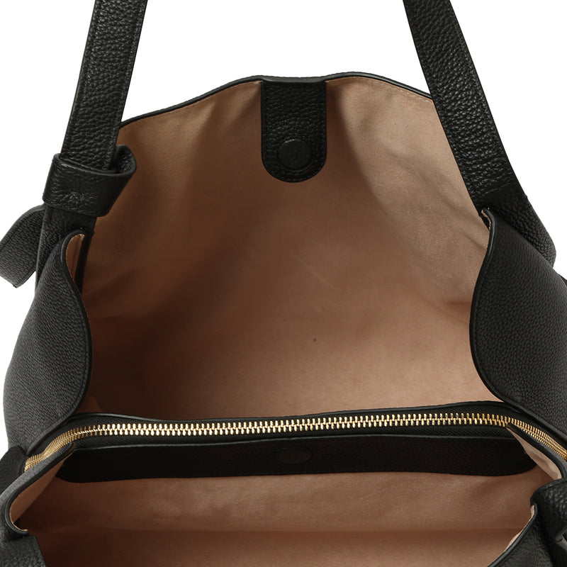 Black Large Knott Tote