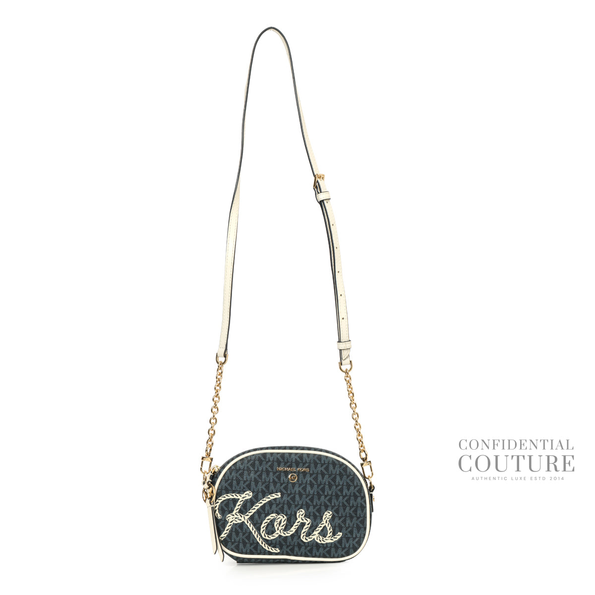 Jet Set Charm Blue Monogram Crossbody Bag