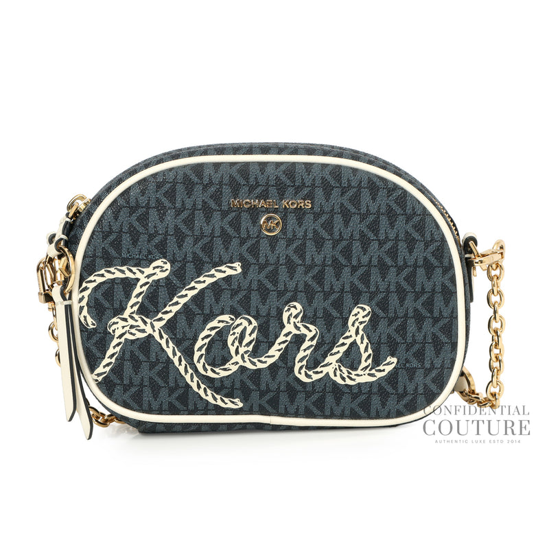 Jet Set Charm Blue Monogram Crossbody Bag