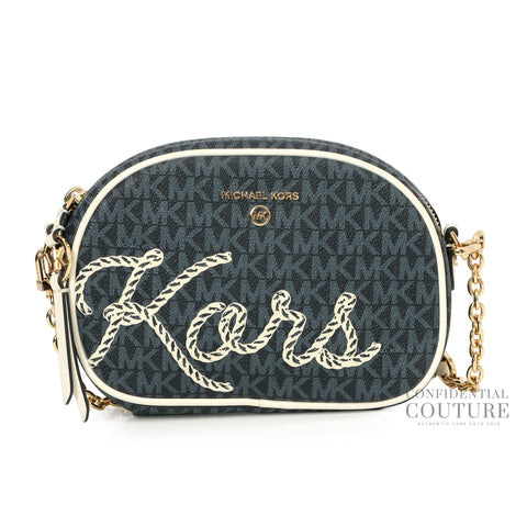 Jet Set Charm Blue Monogram Crossbody Bag
