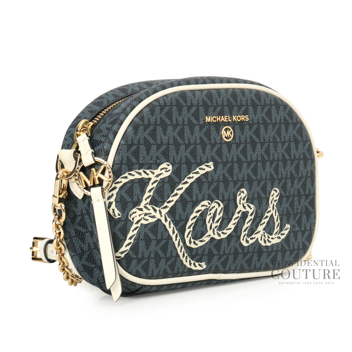 Jet Set Charm Blue Monogram Crossbody Bag