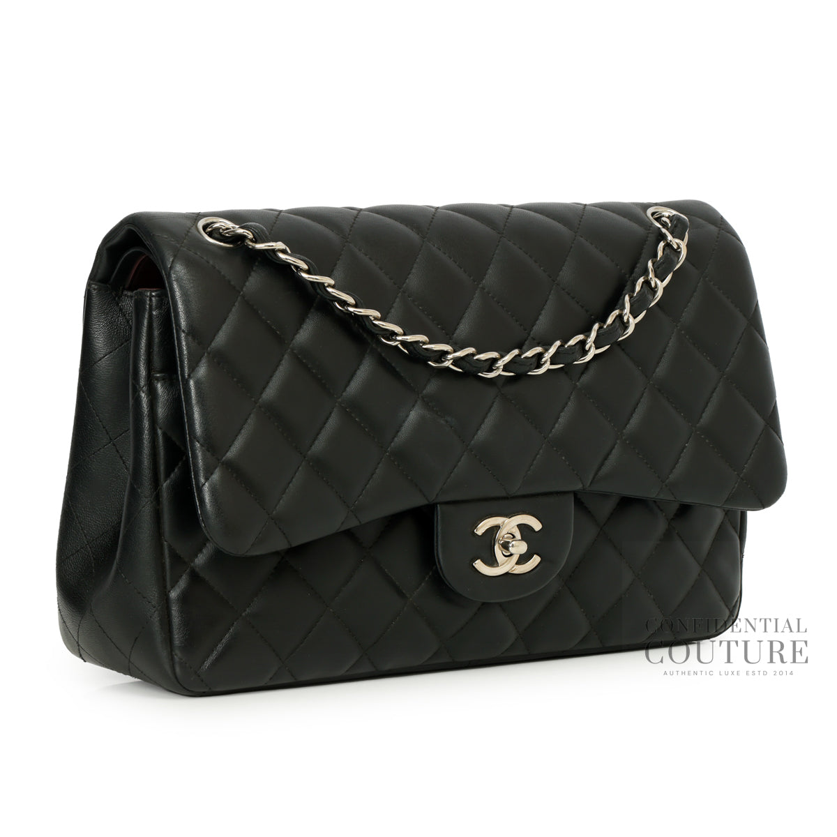 Classic Jumbo Black Double Flap Bag