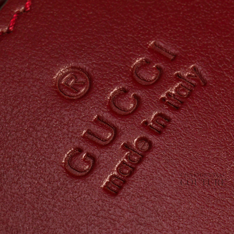 GG Marmont Rosso Ancora Red Leather Small Shoulder Bag