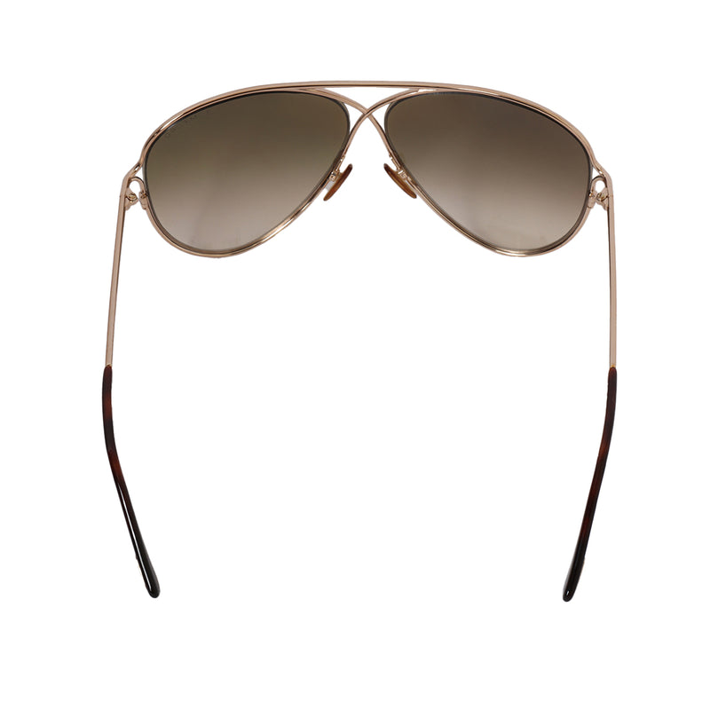 Gradient Brown Peter Aviator Sunglasses