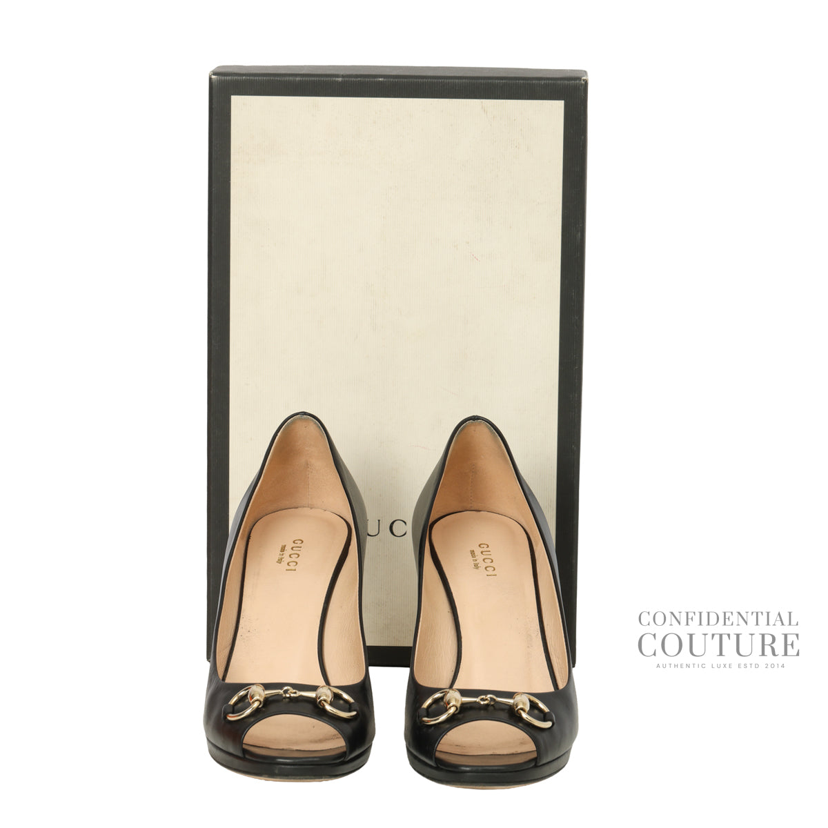 Black Leather Horsebit Pumps | EU 39