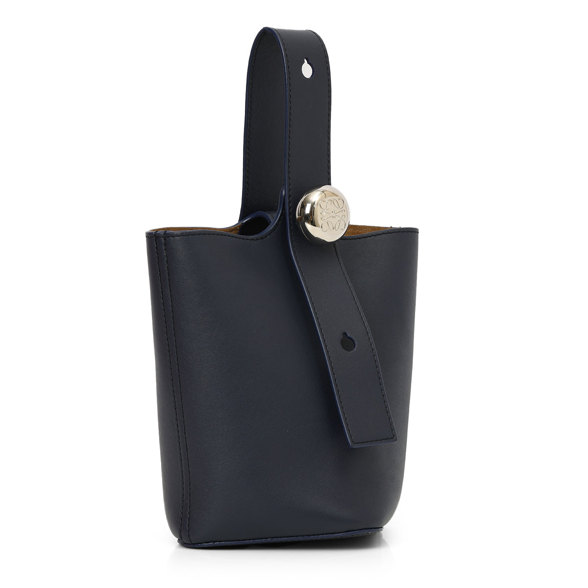 Mini Pebble Bucket Bag In Soft-Grained Calfskin