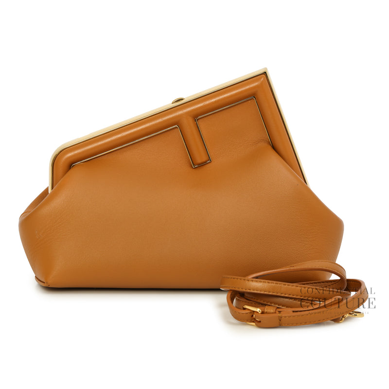 First Small Tan Leather Bag