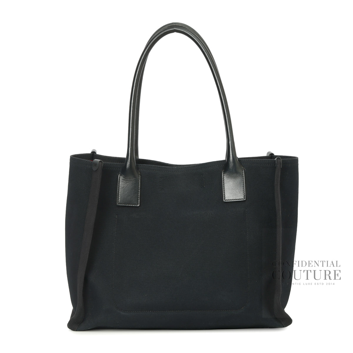 Black Canvas Nastroloubi Large Tote Bag