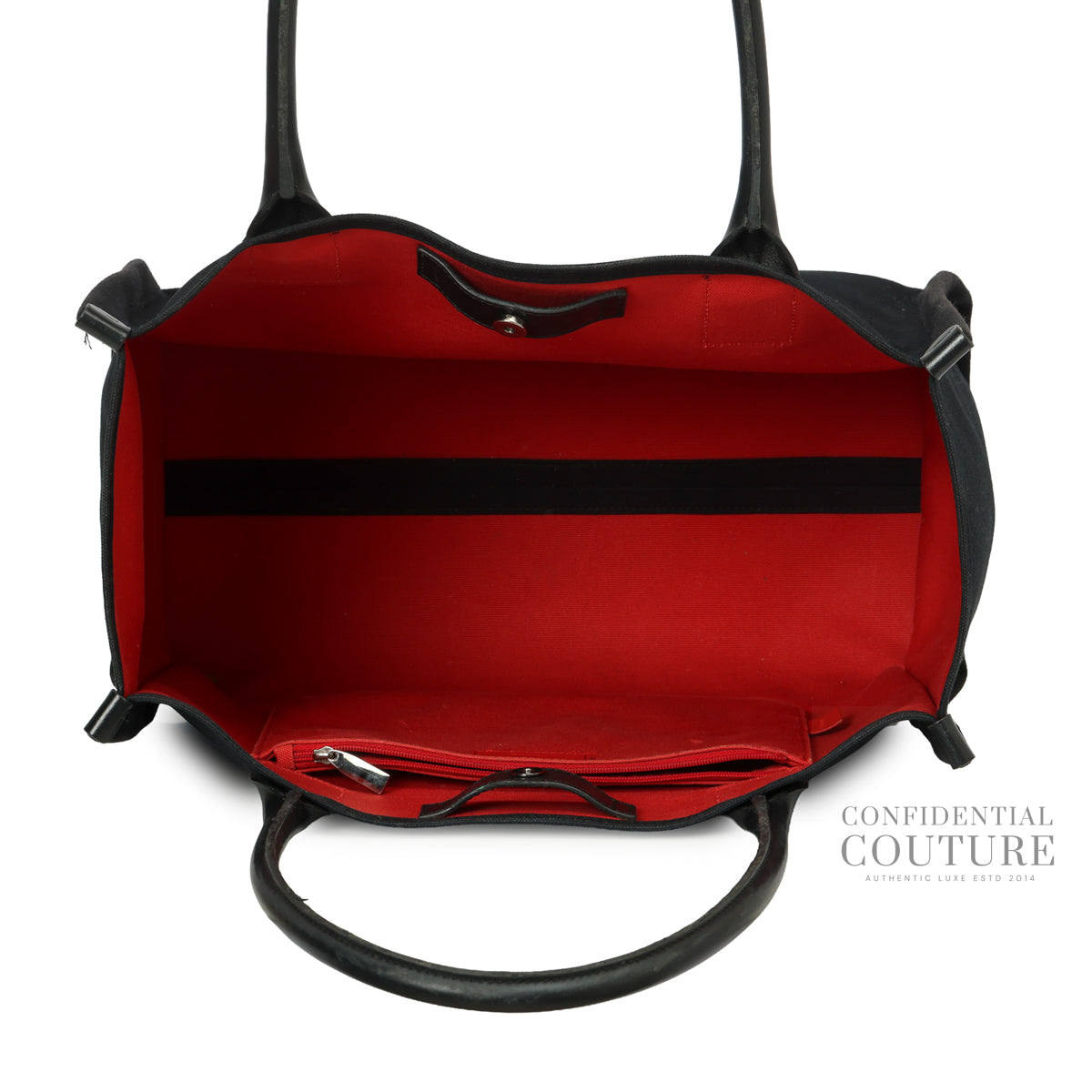 Black Canvas Nastroloubi Large Tote Bag