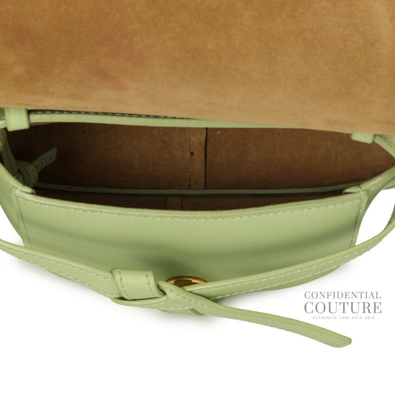 Authentic Pre-Owned Loewe Light Green Mini Gate Dual Bag – Interior View