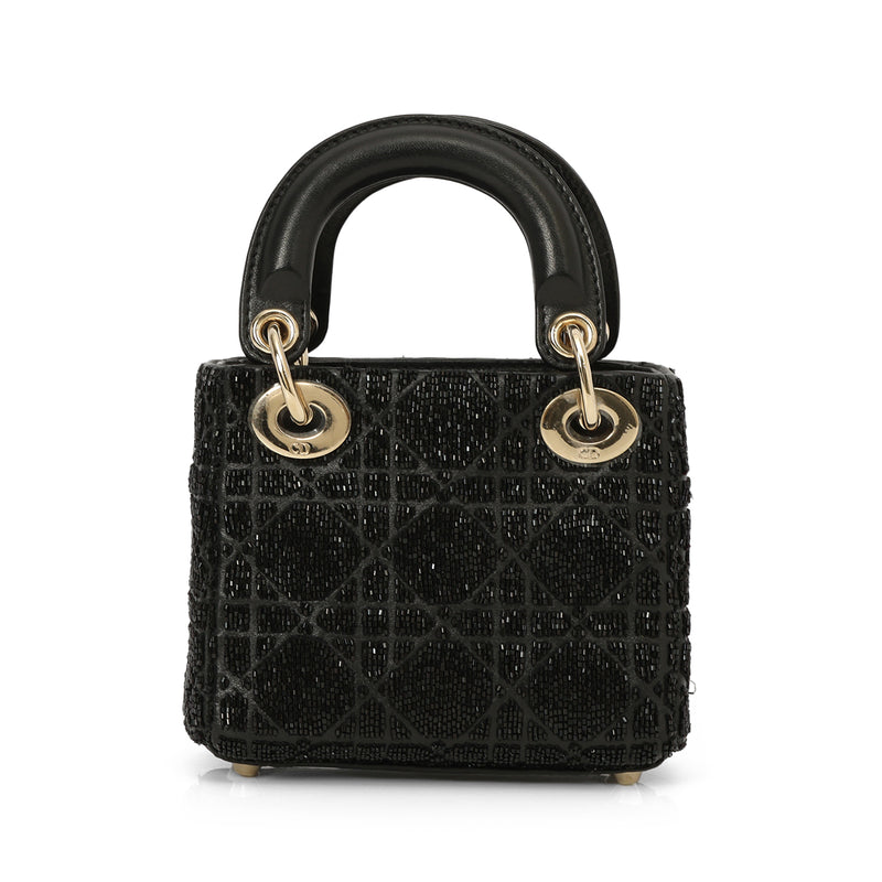 Micro Black Beaded Lady Dior
