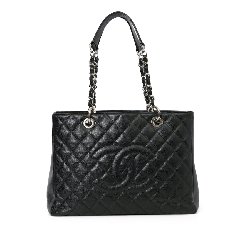 Chanel Black Caviar Leather Grand Shopping Tote GST