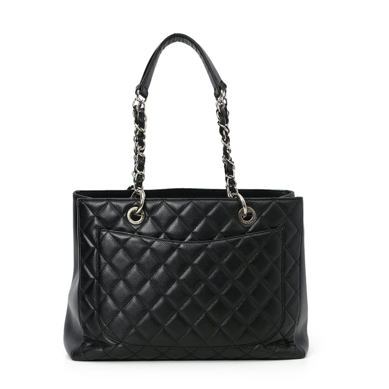 Pre-loved Chanel Black Caviar Shopping Tote GST