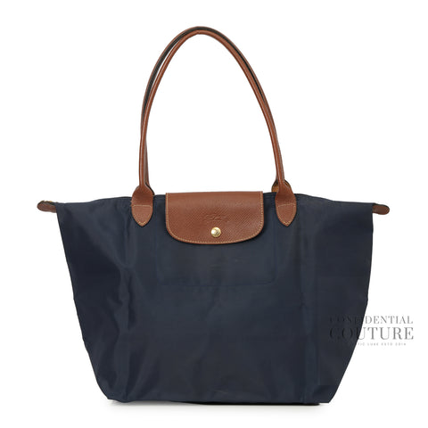 Le Pliage Original L Navy Tote bag