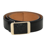 Medusa Black Leather  Waist Belt Size: 32