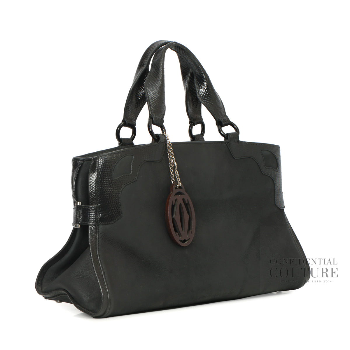 Black Leather Medium Marcello de Cartier Bag