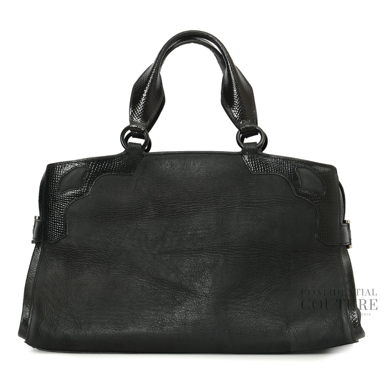 Pre-Loved Cartier Black Leather Medium Marcello de Cartier Bag – Back View