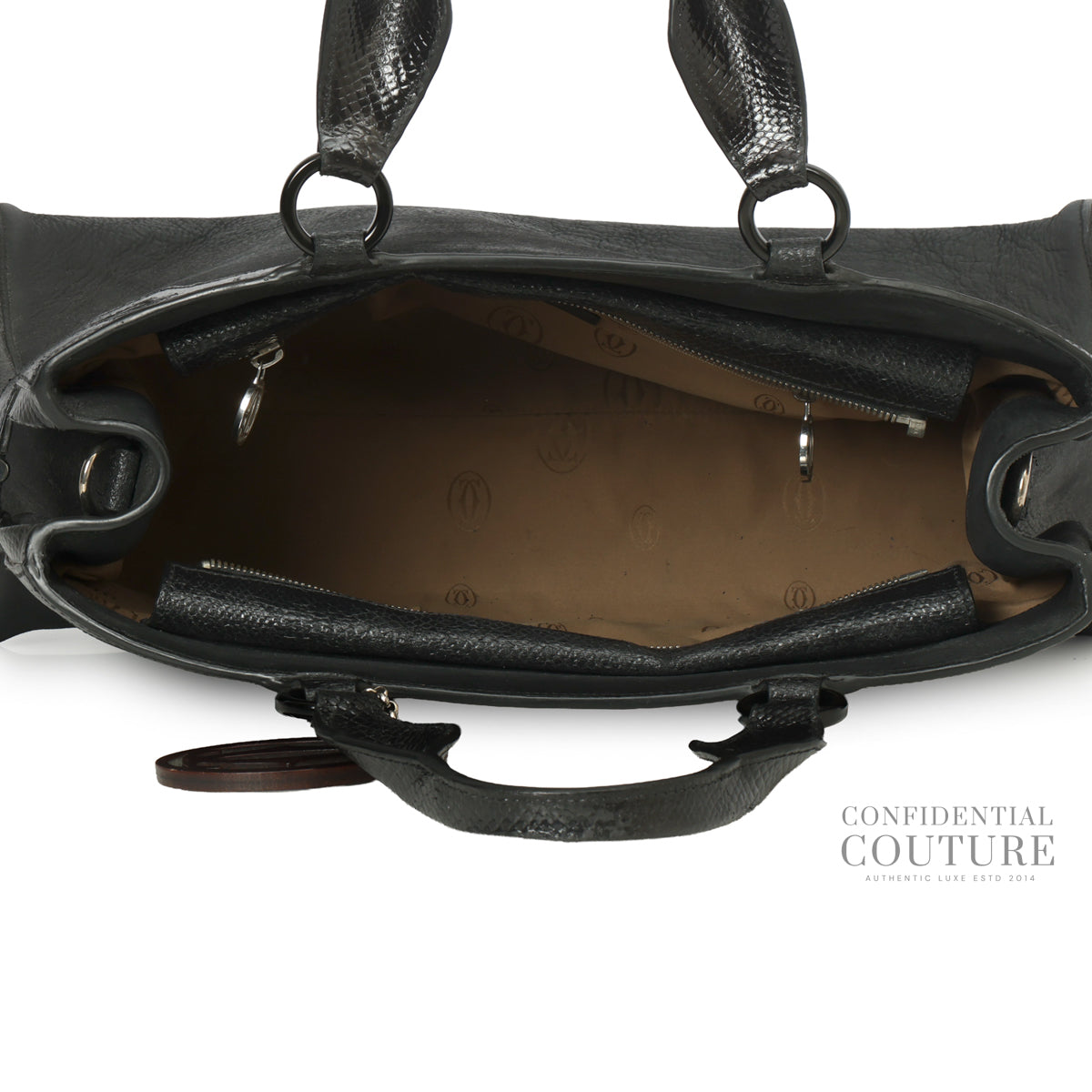 Black Leather Medium Marcello de Cartier Bag