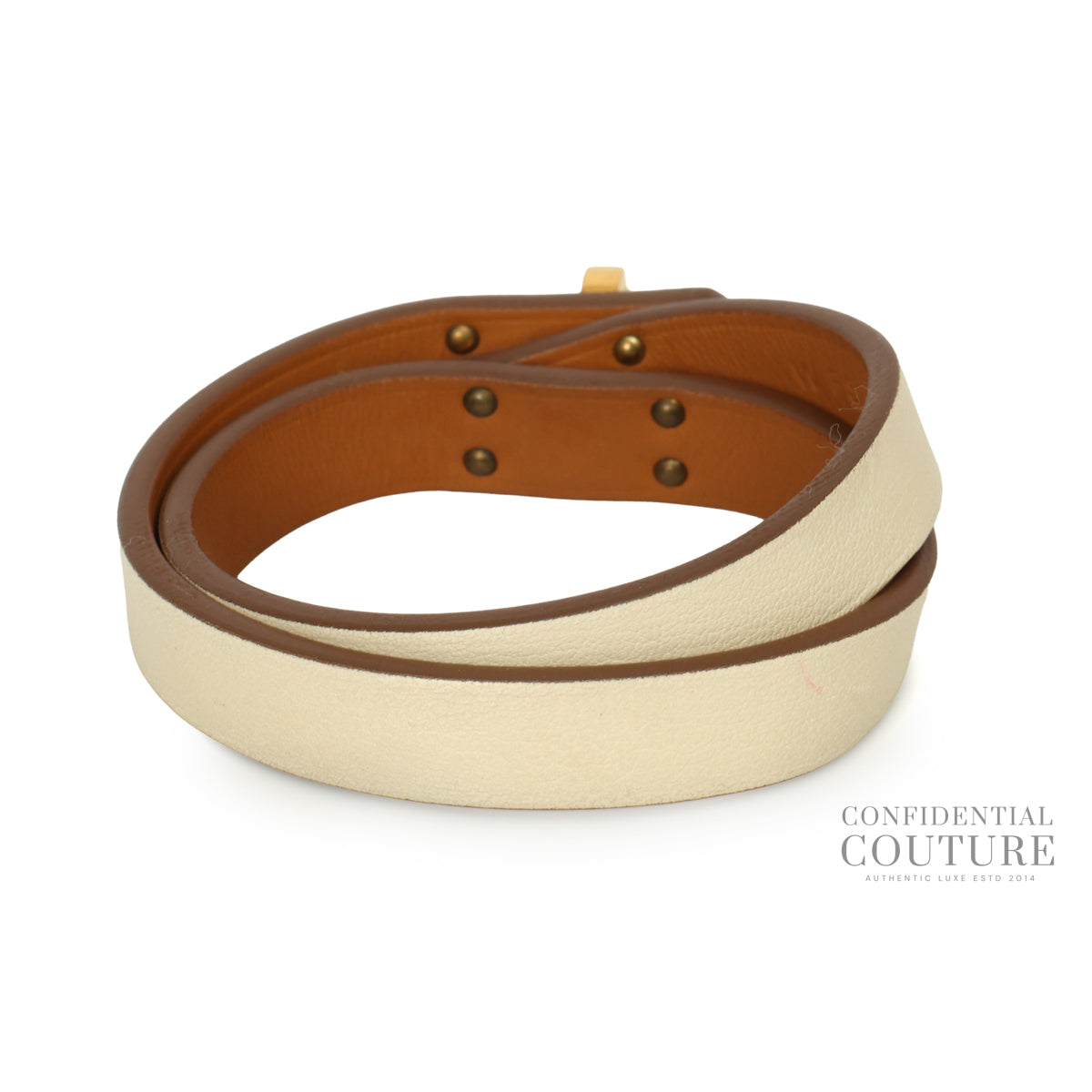 Kelly Double Tour Bracelet Blanc GHW | XS | 14.5cms