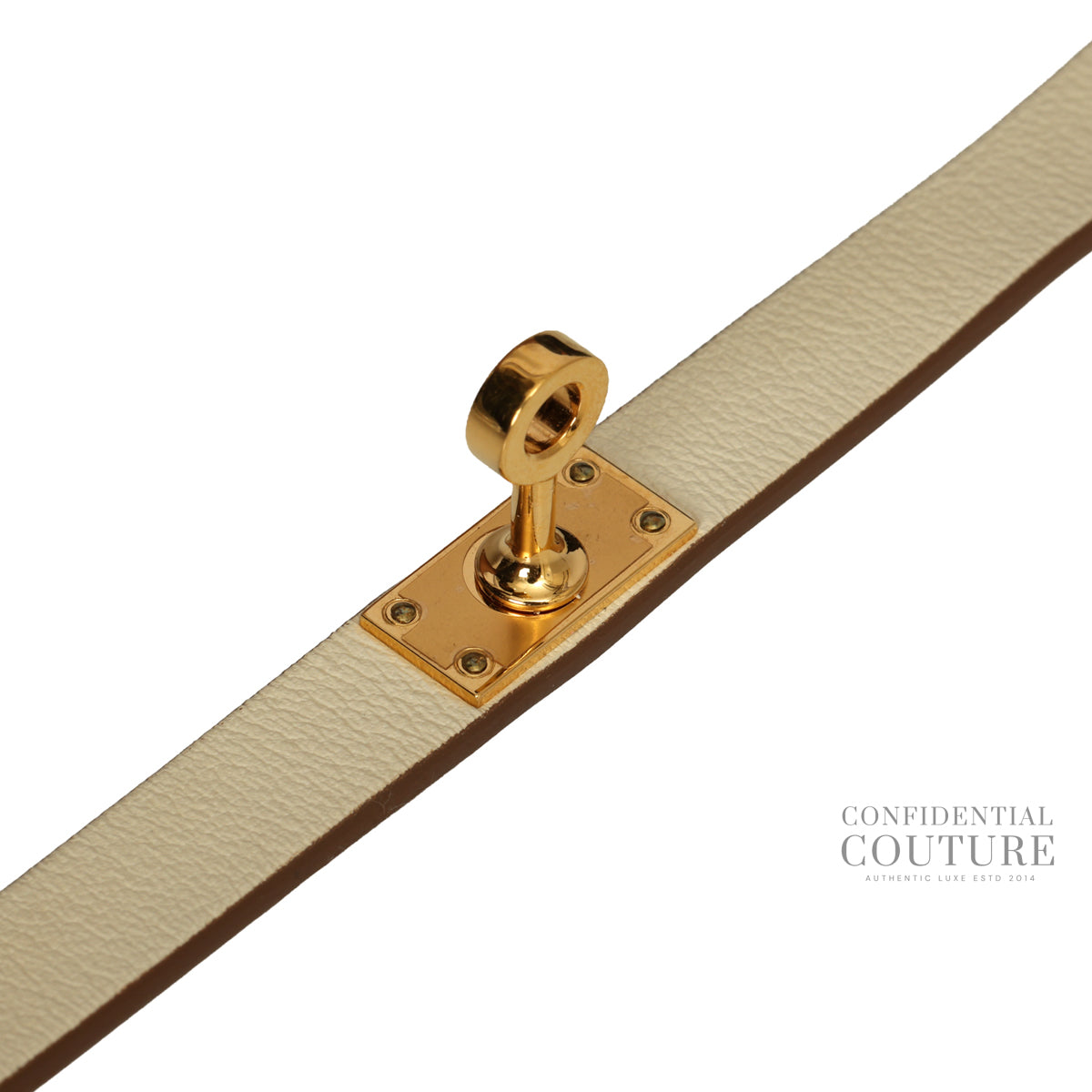 Kelly Double Tour Bracelet Blanc GHW | XS | 14.5cms