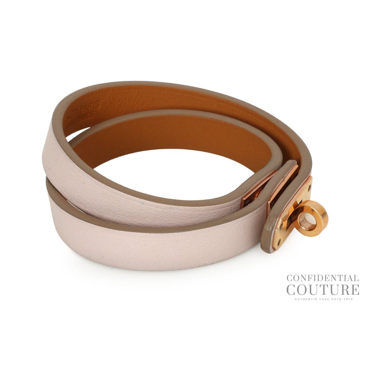 Kelly Double Tour Bracelet Pink GHW | XS | 15.5 cms