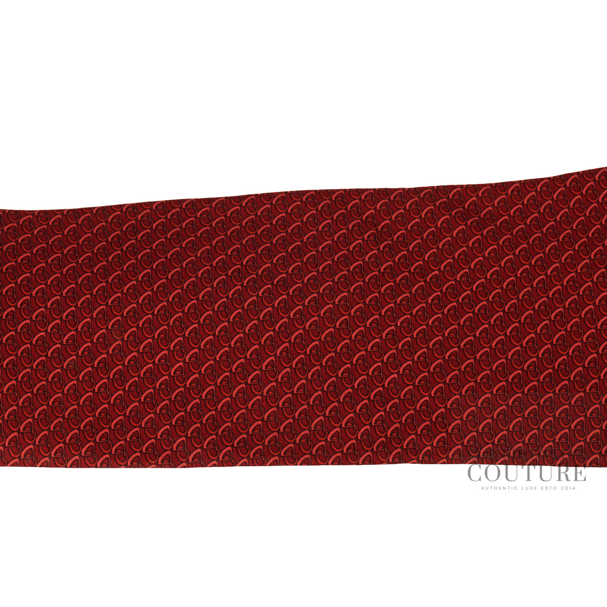 Maroon CD Pattern Silk Tie