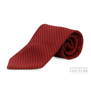 Maroon CD Pattern Silk Tie