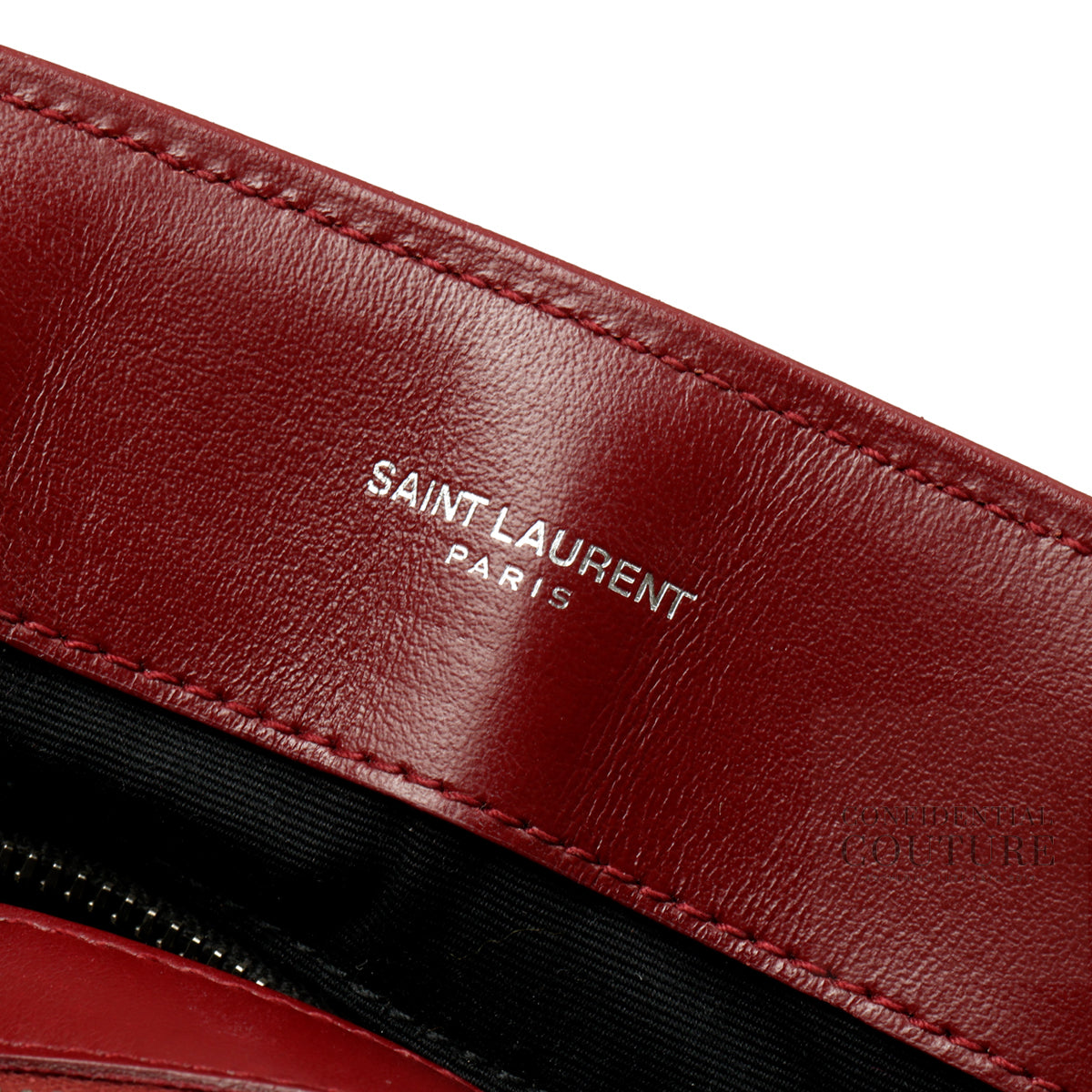 Maroon 'Y' Quilted Leather Medium LouLou Bag